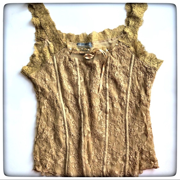 Beechers Brooke Tops - 🌞 Gold Lace Camilsole NWOT 🌞